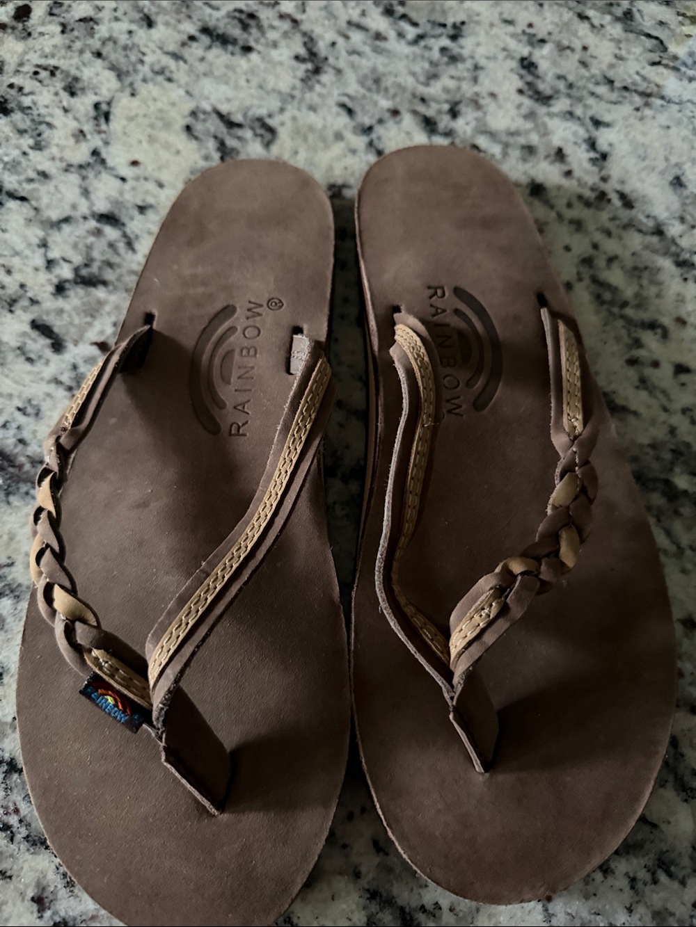 Rainbow Flip Flops 6.5-7.5